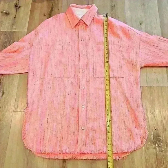 IRO FOUNDA OVERSIZED CORAL SHIRT SHACKET - Picture 10 of 10